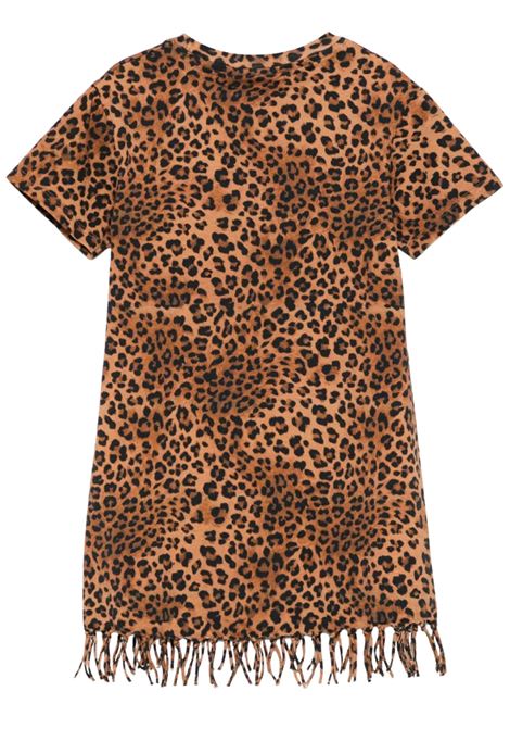Abito bambina leopardato in cotone MC2 SAINT BARTH | ABY000103838H/DELLEOPARDATO